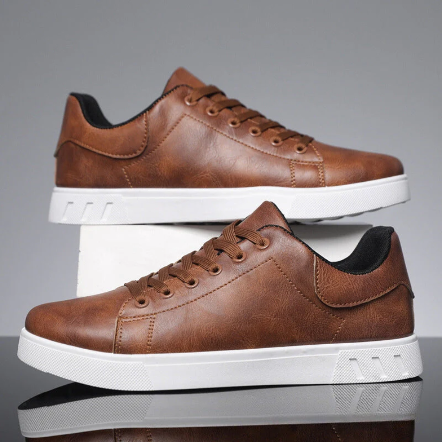 Męskie skórzane sneakersy casual