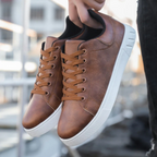 Męskie skórzane sneakersy casual