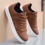 Męskie skórzane sneakersy casual