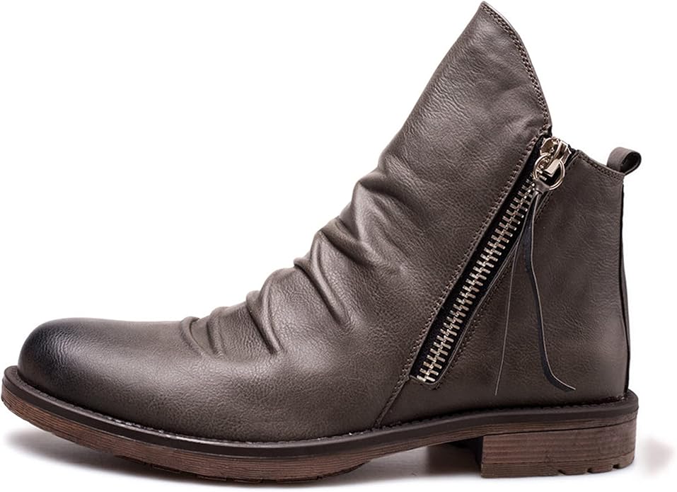 Męskie skórzane botki casual vintage