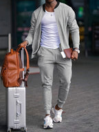 Męski Komplet Casual z Bluzą Bomber