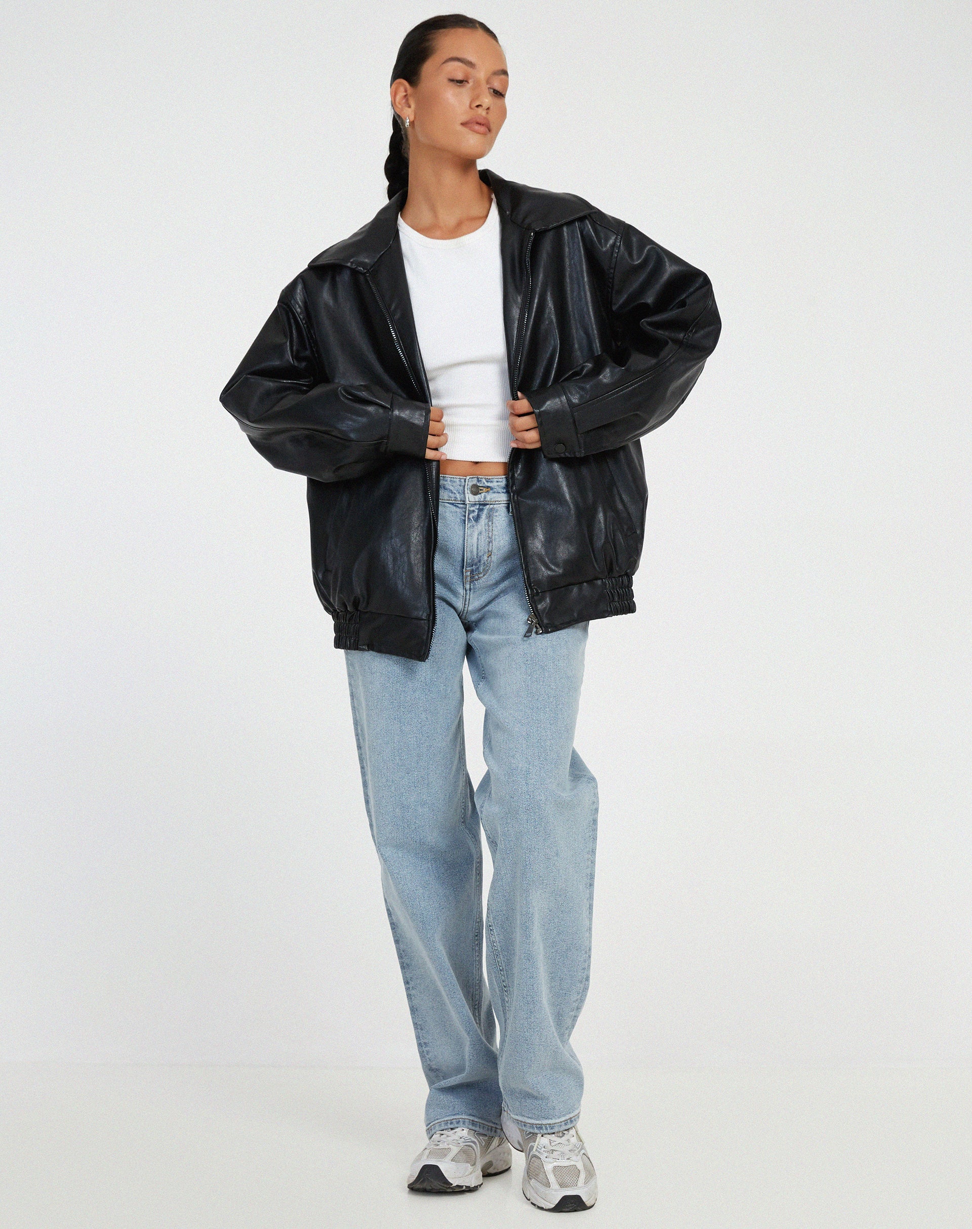 Sophia | Oversized PU-Leren Jas Dames – Modieuze Look, Hoogwaardig Kunstleer