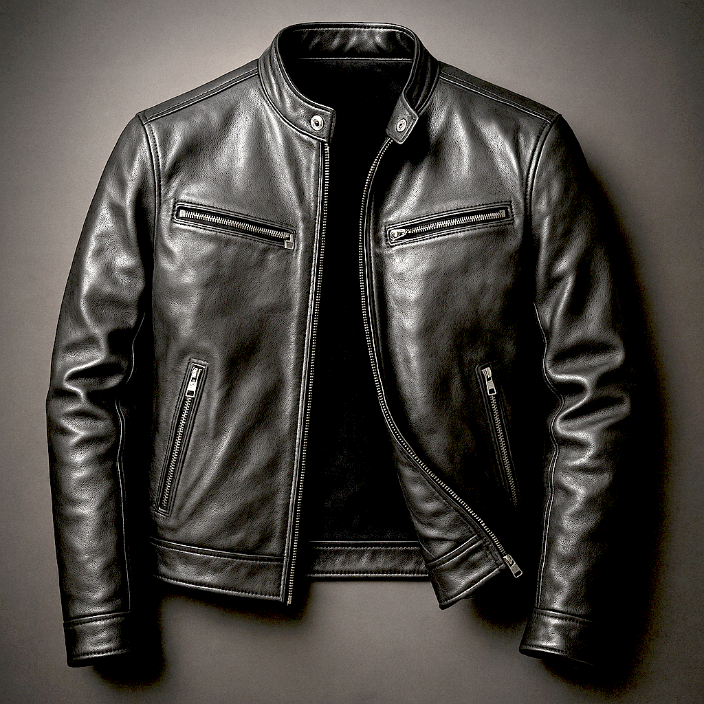 Męska Kurtka Skórzana Biker