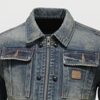 Męska Kurtka Jeansowa Vintage