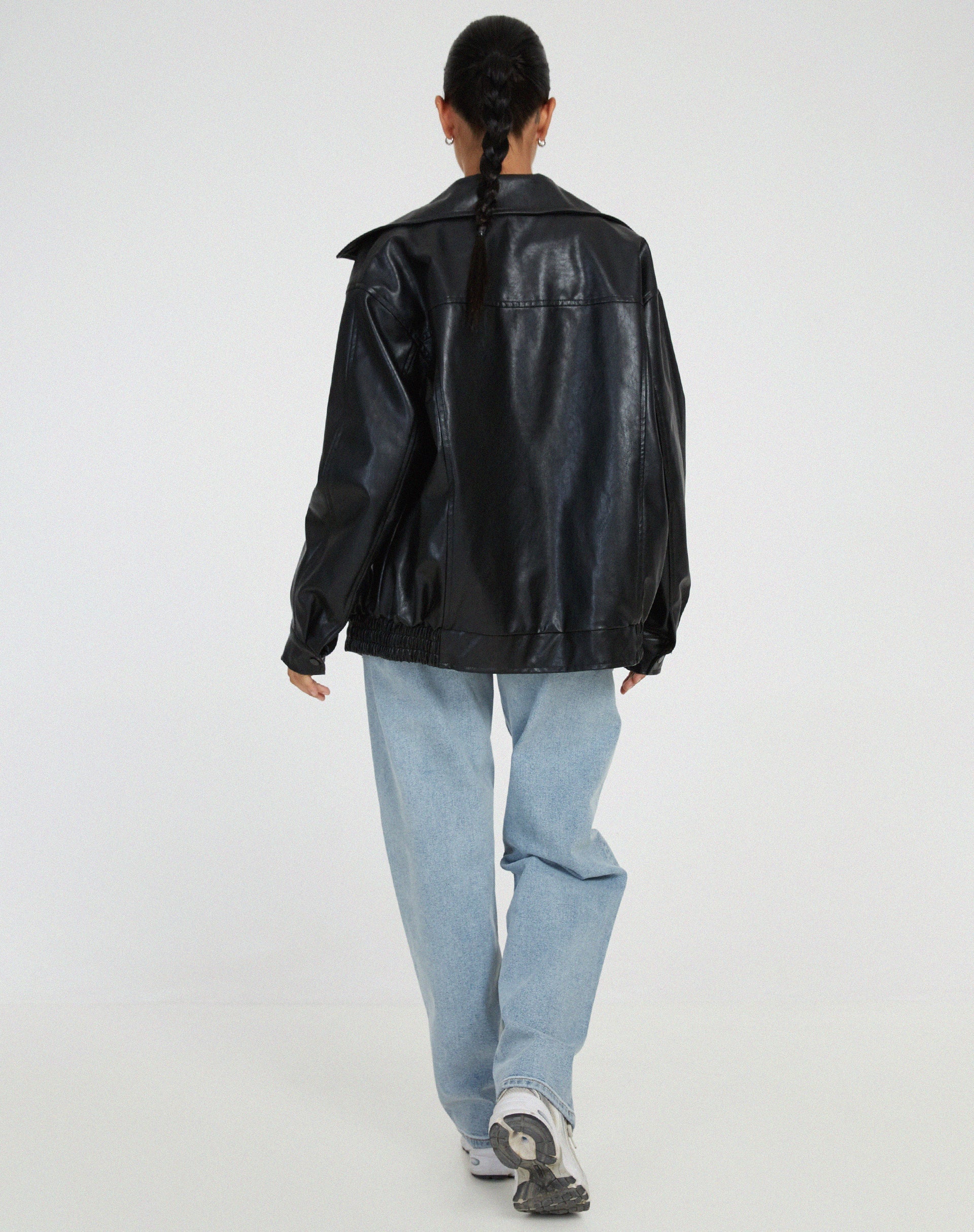 Sophia | Oversized PU-Leren Jas Dames – Modieuze Look, Hoogwaardig Kunstleer
