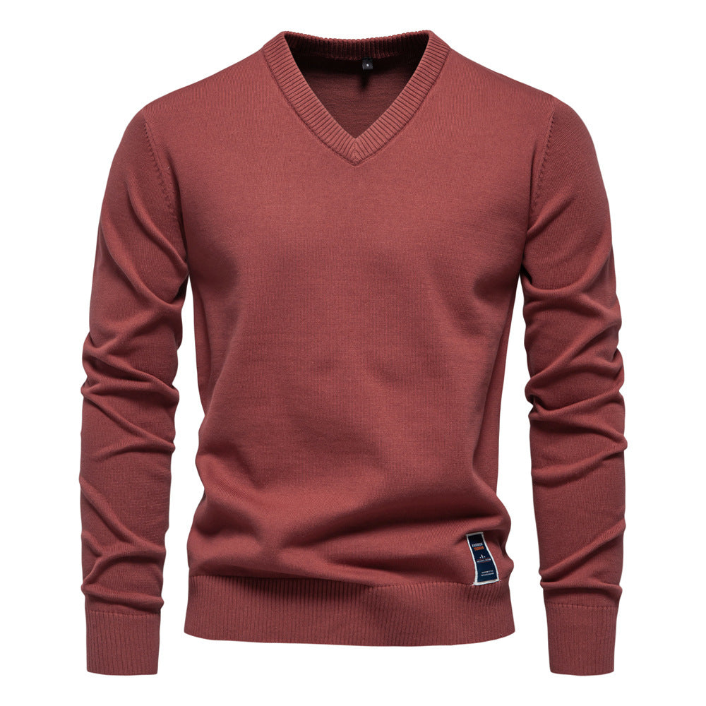 Męski Sweter V-Neck Casual
