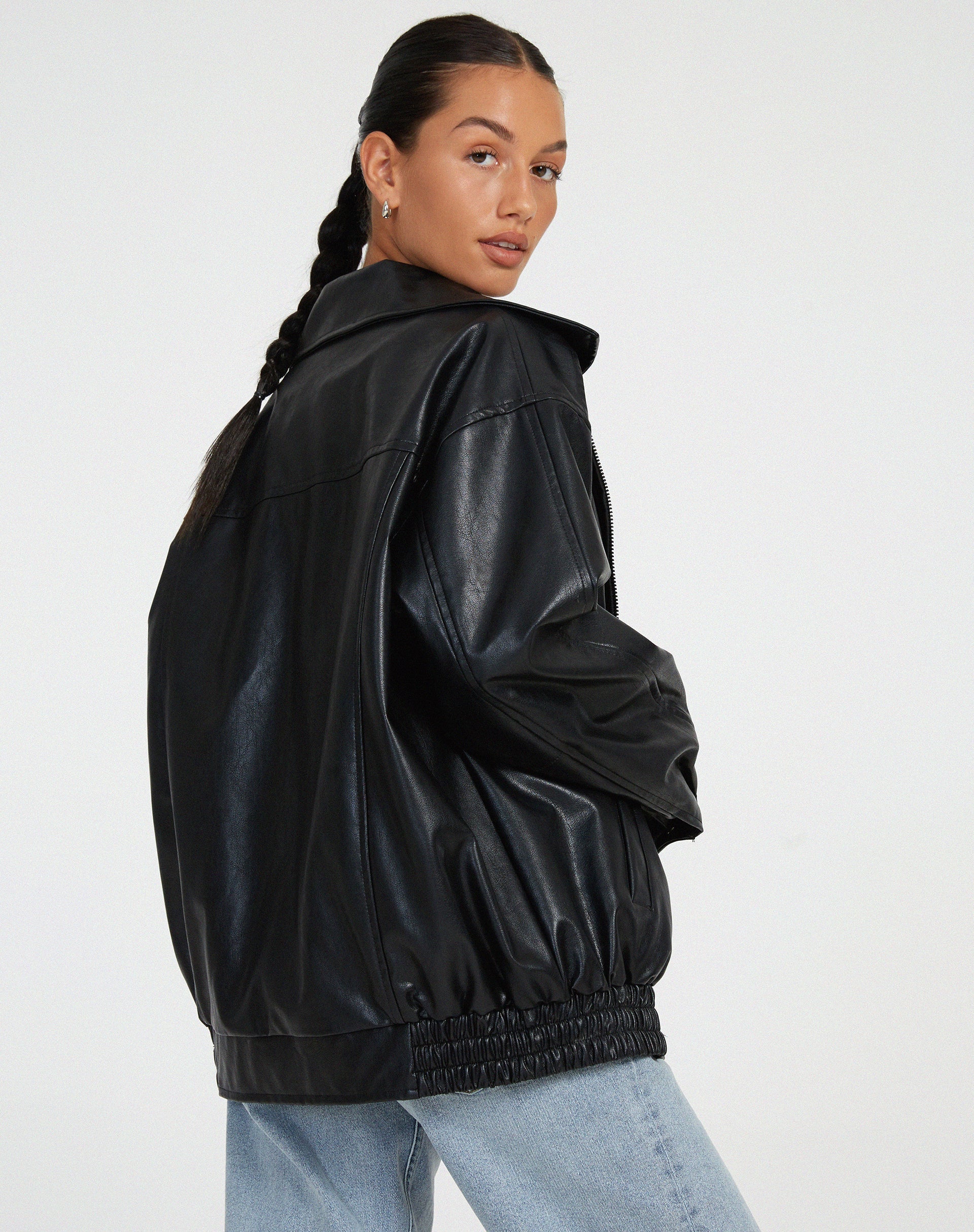 Sophia | Oversized PU-Leren Jas Dames – Modieuze Look, Hoogwaardig Kunstleer