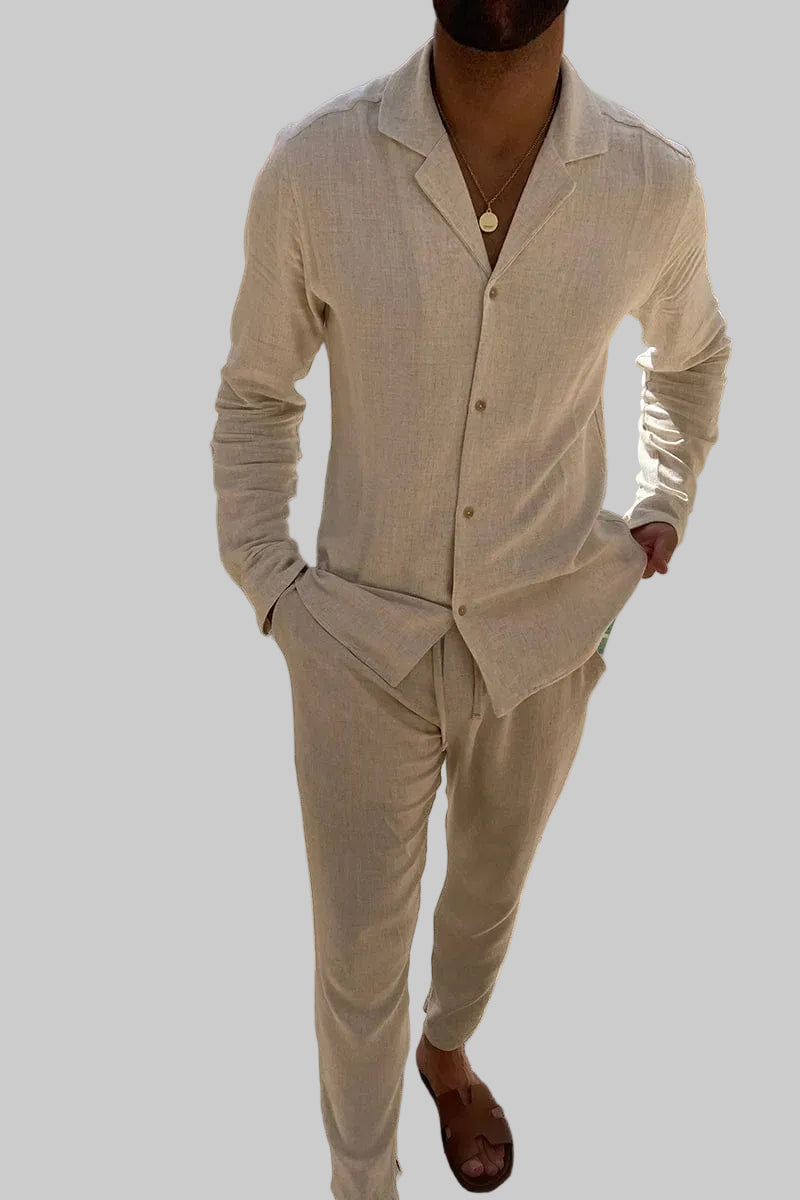 Męski Elegancki Komplet Casual