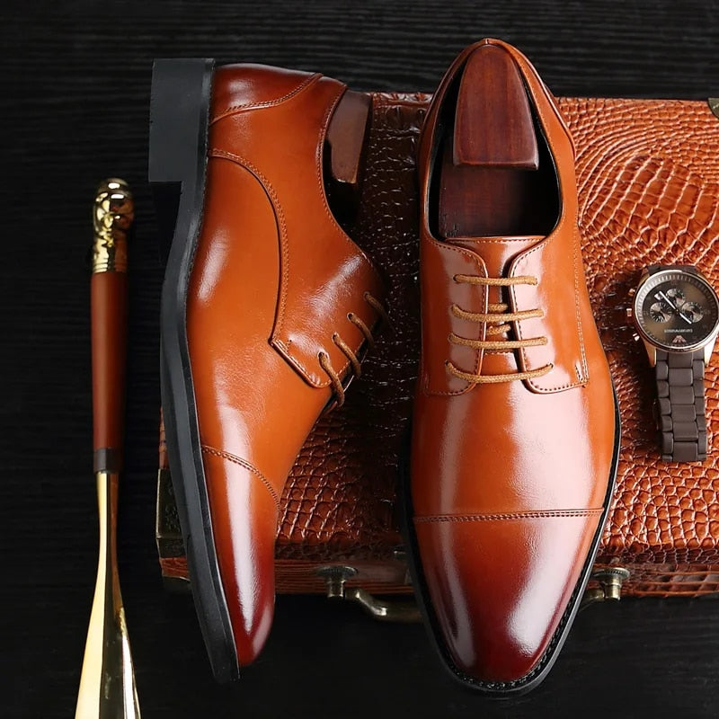 Męskie Eleganckie Półbuty Oxford