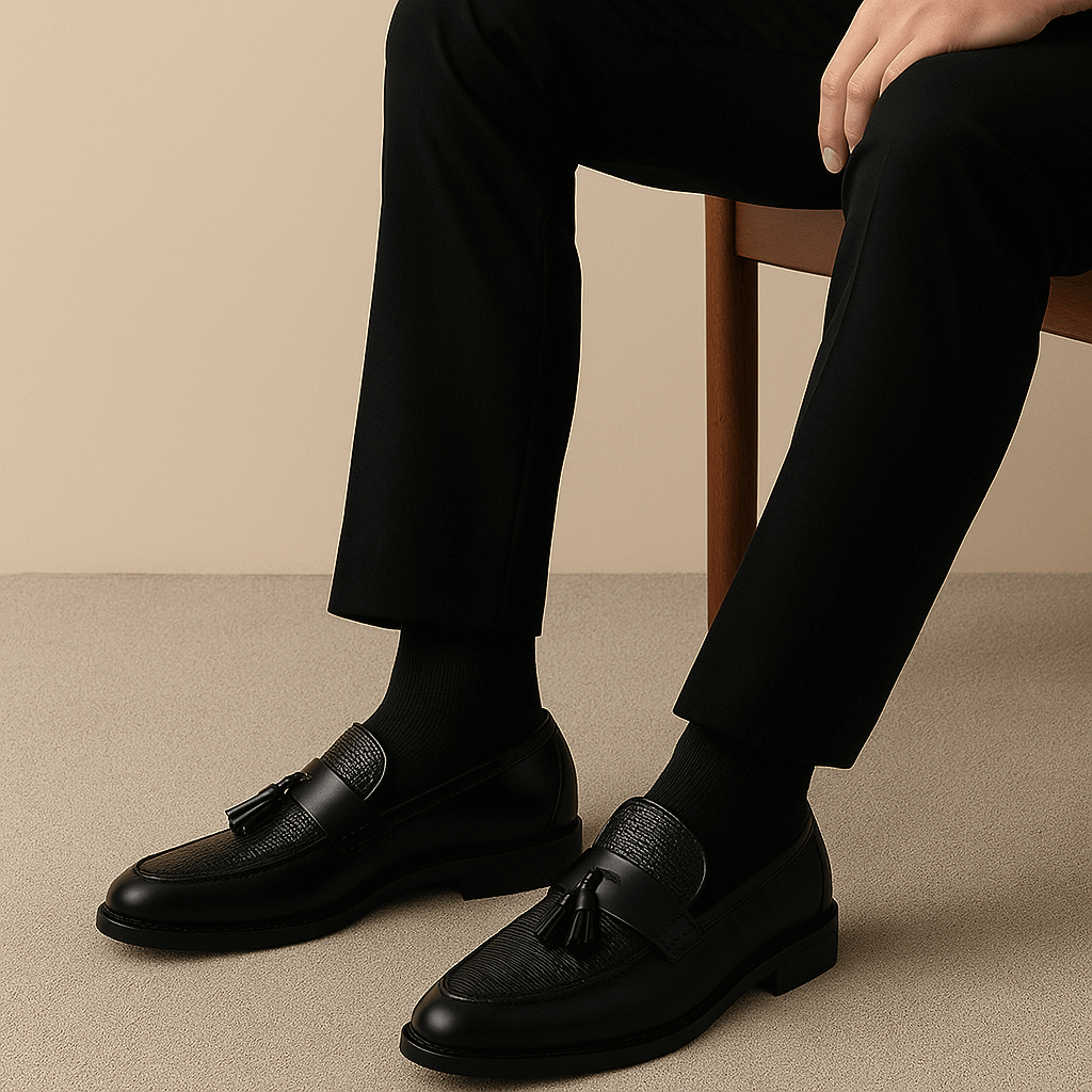 Męskie Mokasyny Loafers z Frędzlami