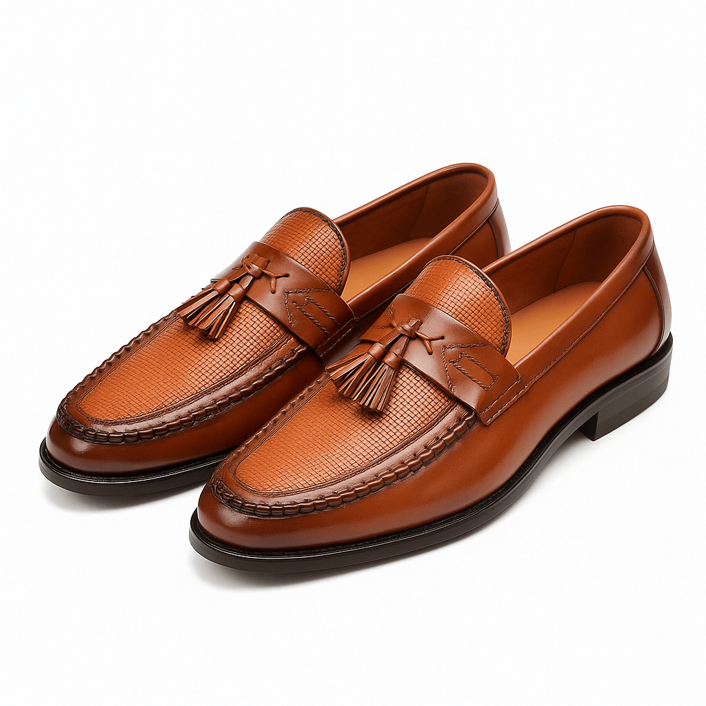 Męskie Mokasyny Loafers z Frędzlami