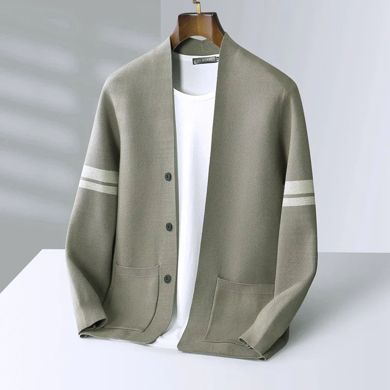Męski Kardigan Casual w Stylu Minimalistycznym