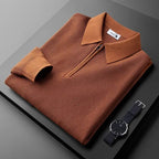 Męski Sweter Polo z Zamkiem