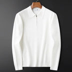 Męski Sweter Polo z Zamkiem