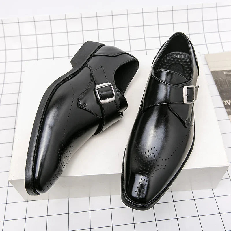 Męskie Eleganckie Buty Monk Strap