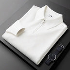 Męski Sweter Polo z Zamkiem