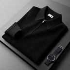 Męski Sweter Polo z Zamkiem