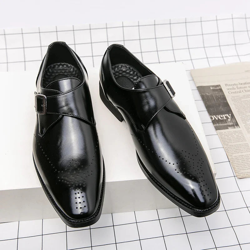 Męskie Eleganckie Buty Monk Strap