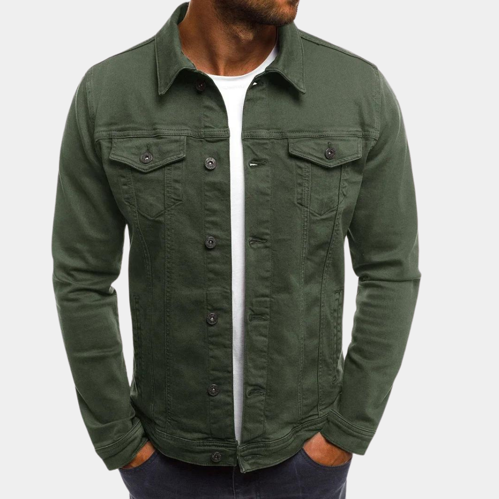 Męska Kurtka Jeansowa Casual