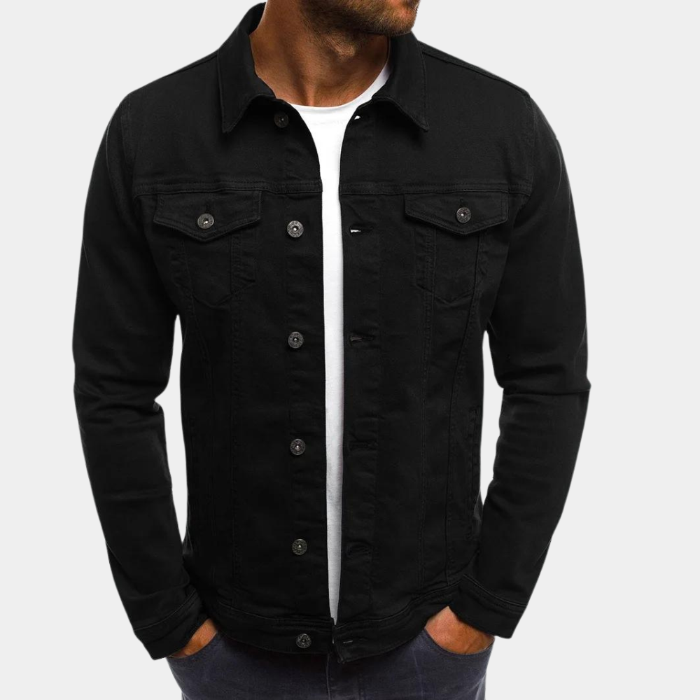 Męska Kurtka Jeansowa Casual