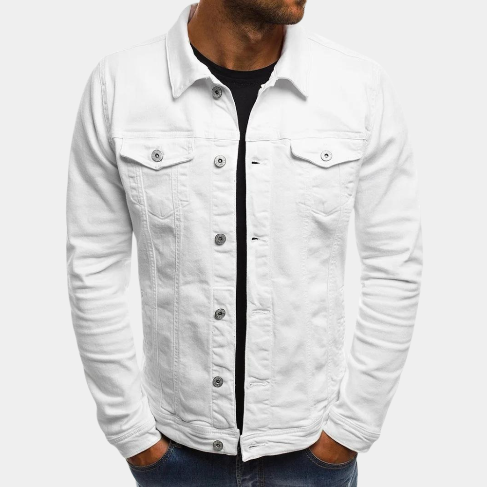 Męska Kurtka Jeansowa Casual