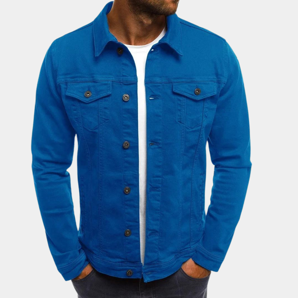 Męska Kurtka Jeansowa Casual
