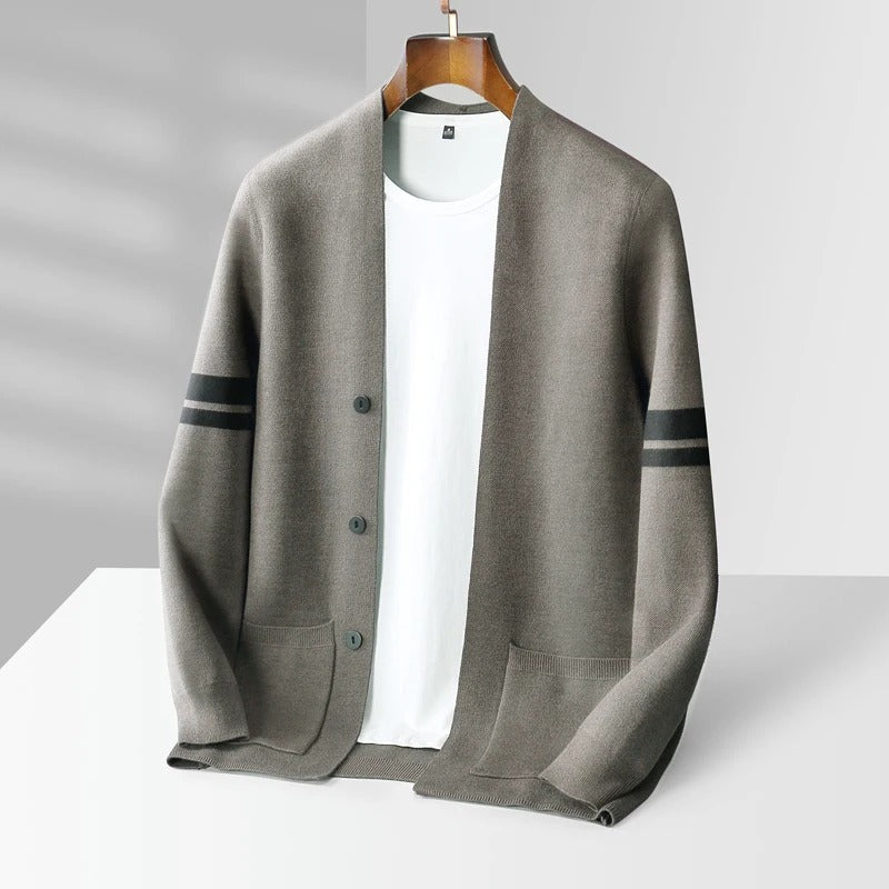 Męski Kardigan Casual w Stylu Minimalistycznym