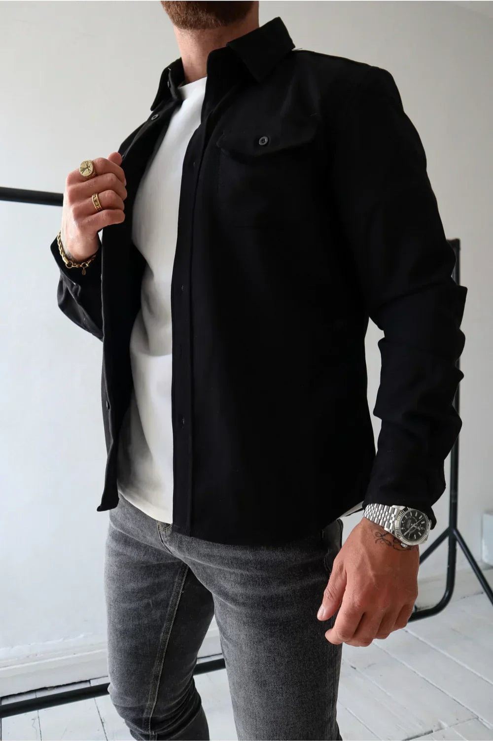 Męska Kurtka Koszulowa Casual