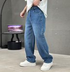 Męskie Luźne Jeansy Casual