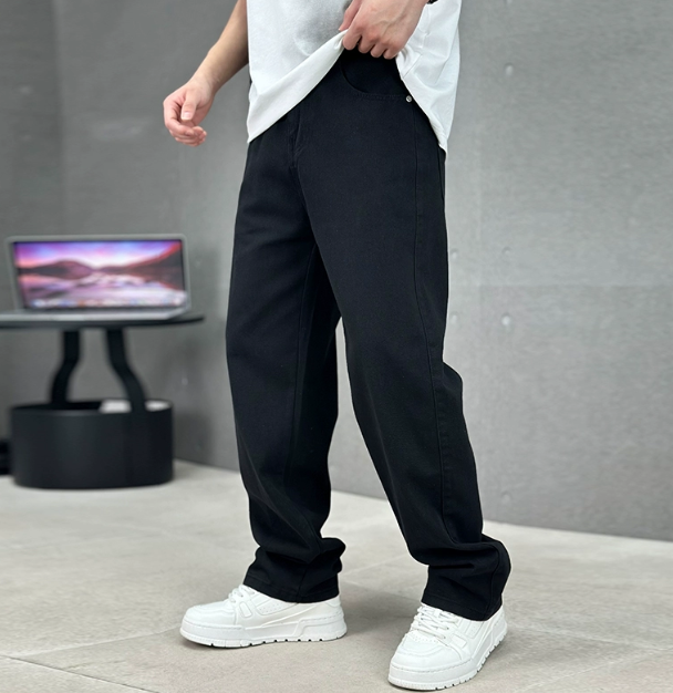 Męskie Luźne Jeansy Casual