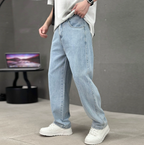 Męskie Luźne Jeansy Casual