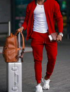 Męski Komplet Casual z Bluzą Bomber