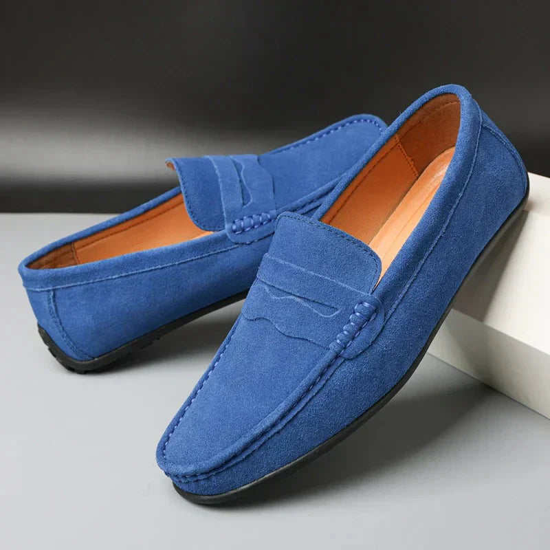 Męskie Mokasyny Zamszowe Penny Loafers