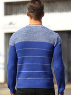 Męski Sweter Dzianinowy w Paski