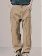 Męskie luźne jeansy cargo vintage