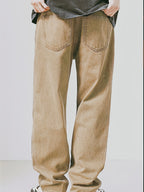 Męskie luźne jeansy cargo vintage