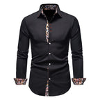 Męska Koszula Slim Fit z Kontrastowym Wykończeniem