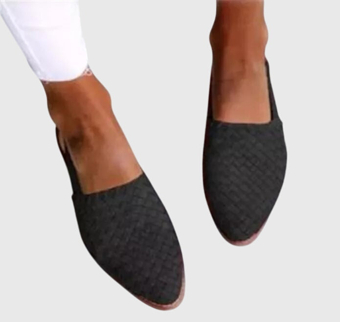Plecione Wsuwane Mokasyny Damskie